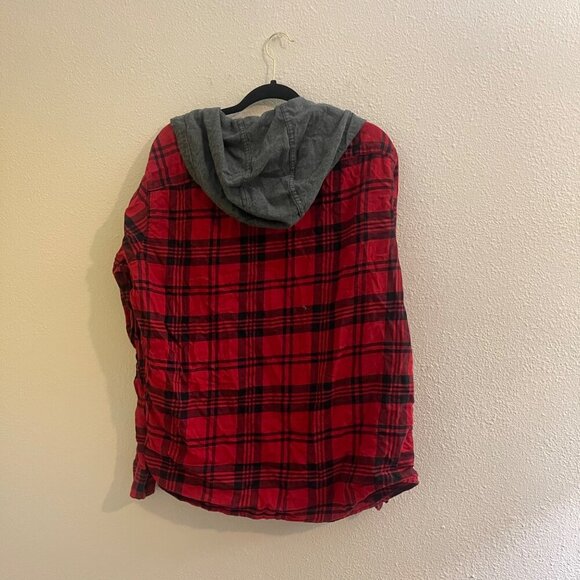 American Eagle red Plaid Men's XL Super Soft Button Up - Picture 5 of 5